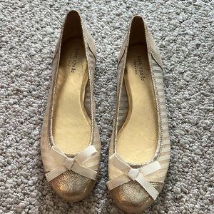Kate Spade gold flats size 8